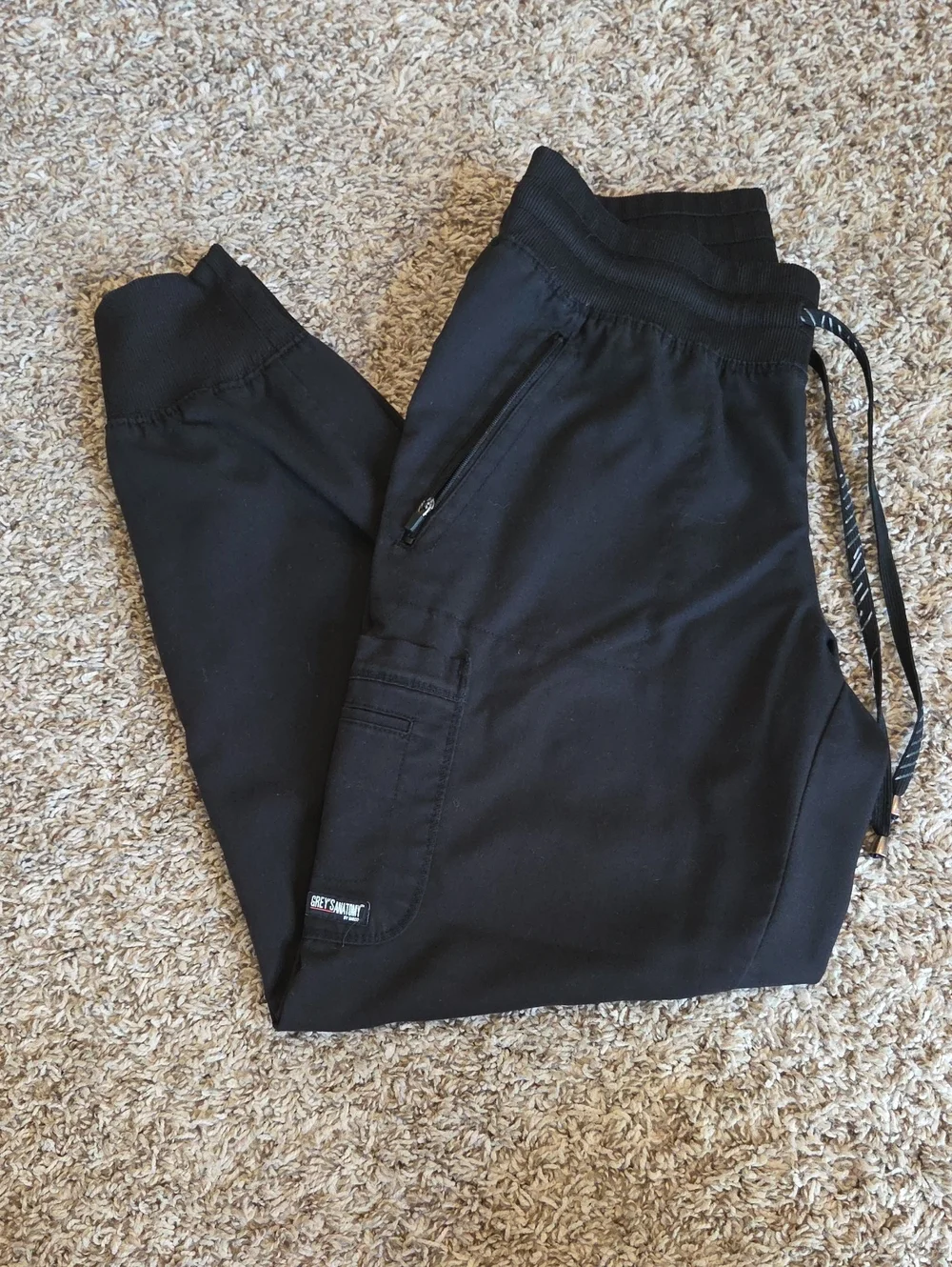 Greys Anatomy Small Petite Eden Scrub Pants In Black
